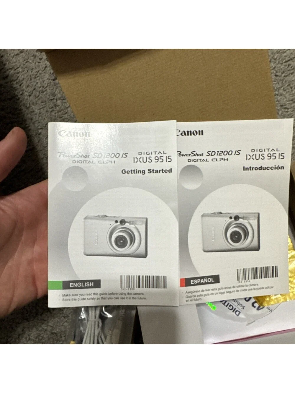 NO CAMERA EMPTY BOX ONLY Canon Power Shot SD1200 IS ELPH 10MP Box & Instructions